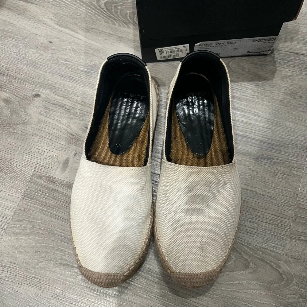 YSL Monogramme logo espadrille